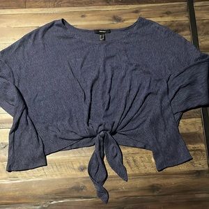 Very soft tie front Crop Sweater L